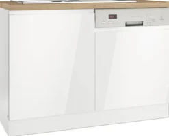Held Möbel Spülenschrank Kiel BxTxH 120 x 60 x 86 cm weiß hochglanz zerlegt 667.6341