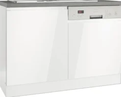 Held Möbel Spülenschrank Kiel BxTxH 120 x 60 x 86 cm weiß hochglanz zerlegt 667.6340