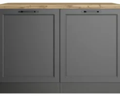 Held Möbel Spülenschrank Lübeck BxTxH 120 x 60 x 86 cm grau matt zerlegt 665.6331