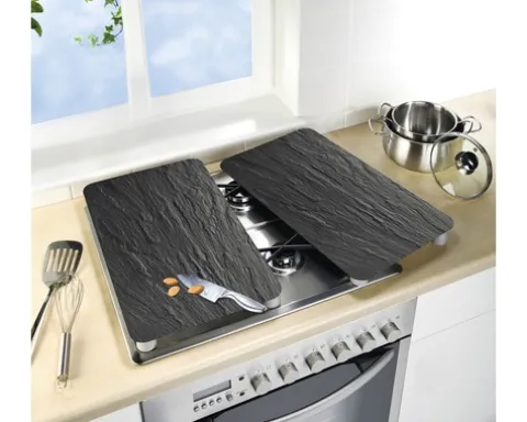 Herdabdeckplatten Universal Schiefer 2er Set