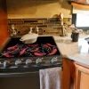 Herdblende-/Abdeckplatte Abdeckplatte Herd - Acrylglas Chilli Schoten Rot Schwarz | Spritzschutz | Camping | COV00054 | 60cm x 52cm x 0.4cm