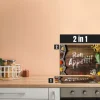 Herdblende-/Abdeckplatte Abdeckplatte Herd - Acrylglas Bon Appettit | Holzoptik | Spritzschutz | Camping | COV00058 | 60cm x 52cm x 0.4cm