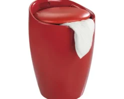 Hocker Wenko Candy rot mit Aufbewahrung
