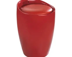 Hocker Wenko Candy rot mit Aufbewahrung
