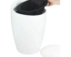 Hocker Wenko Candy weiß mit Aufbewahrung