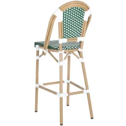Hoher Gartenstuhl aus Aluminium und synthetischem Rattan 55 x 48 x 117 cm - Oviala