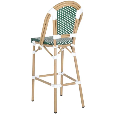 Hoher Gartenstuhl aus Aluminium und synthetischem Rattan 55 x 48 x 117 cm - Oviala