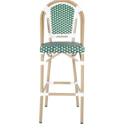 Hoher Gartenstuhl aus Aluminium und synthetischem Rattan 55 x 48 x 117 cm - Oviala