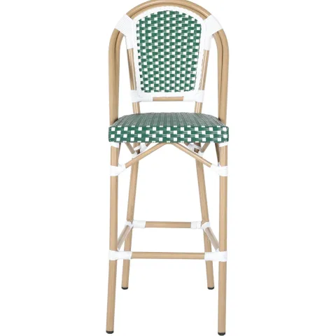 Hoher Gartenstuhl aus Aluminium und synthetischem Rattan 55 x 48 x 117 cm - Oviala