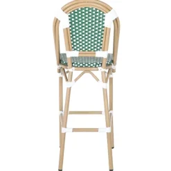 Hoher Gartenstuhl aus Aluminium und synthetischem Rattan 55 x 48 x 117 cm - Oviala