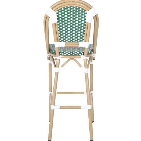 Hoher Gartenstuhl aus Aluminium und synthetischem Rattan 55 x 48 x 117 cm - Oviala