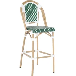 Hoher Gartenstuhl aus Aluminium und synthetischem Rattan 55 x 48 x 117 cm - Oviala