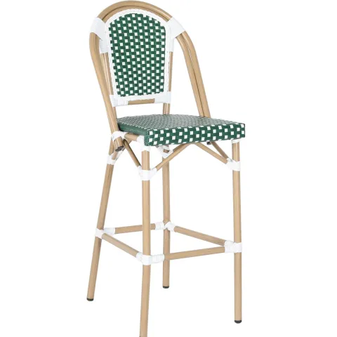 Hoher Gartenstuhl aus Aluminium und synthetischem Rattan 55 x 48 x 117 cm - Oviala