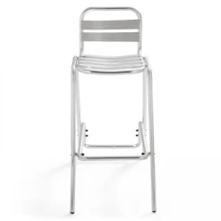 Hoher Aluminiumhocker Soho 62 x 45 x 100 cm - Oviala