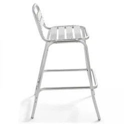 Hoher Aluminiumhocker Soho 62 x 45 x 100 cm - Oviala