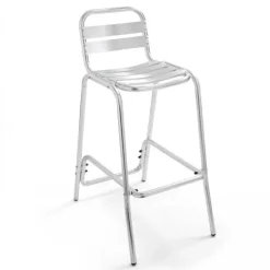 Hoher Aluminiumhocker Soho 62 x 45 x 100 cm - Oviala