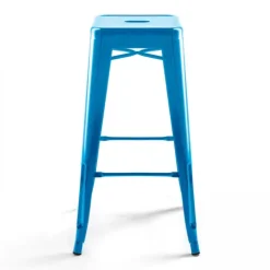 Hoher industrieller Metallhocker 43 x 43 x 76 cm - Oviala