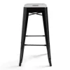Hoher industrieller Metallhocker 43 x 43 x 76 cm - Oviala