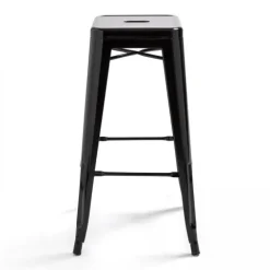 Hoher industrieller Metallhocker 43 x 43 x 76 cm - Oviala
