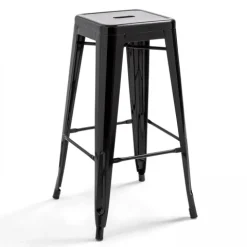 Hoher industrieller Metallhocker 43 x 43 x 76 cm - Oviala