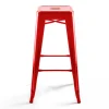 Hoher industrieller Metallhocker 43 x 43 x 76 cm - Oviala