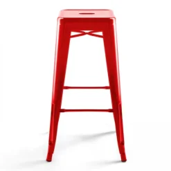 Hoher industrieller Metallhocker 43 x 43 x 76 cm - Oviala