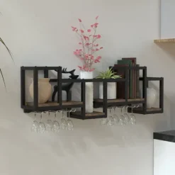 Holz Wandregal Gewürze Gläser Regal Küche Kolari M