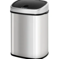 HOMCOM, Automatik Mülleimer, Abfalleimer, 40,5L x 29,5B x 57H cm, Edelstahl, ABS, Silber