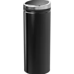 HOMCOM, Automatik Mülleimer, Abfalleimer, 30,5L x 30,5B x 81,5Hcm, Rostfreier Stahl, Schwarz