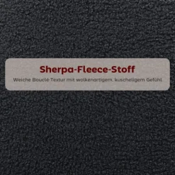HOMCOM Barhocker 2er Set Barstühle, Küchenstühle mit Fußstütze, Lehne, Fleece-Optik, 68 cm Sitzhöhe Gepolstert Tresenhocker mit Stahlgestell für Küche, Esszimmer, Wohnzimmer Schwarz