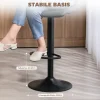 HOMCOM Barhocker 2er Set, 360° Drehbar Gepolstert Barstuhl mit Fußstütze, Lehne, Höhenverstellbar Kunstleder Tresenhocker für Küche, Wohnzimmer, Esszimmer Dunkelgrau