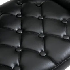 HOMCOM Barhocker, Gepolstert Barstuhl mit Metallgestell, Lehne, Höhenverstellbar Küchenstuhl mit Fußstütze 360° Drehbar Tresenhocker für Küche, Wohnzimmer, Esszimmer Schwarz