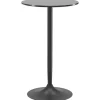 HOMCOM Bartisch Stehtisch Esstisch Runder Tresentisch, Küchentisch für Wohnzimmer, Esszimmer, Stahl, Schwarz, Ø60 x 102 cm