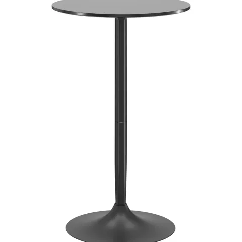 HOMCOM Bartisch Stehtisch Esstisch Runder Tresentisch, Küchentisch für Wohnzimmer, Esszimmer, Stahl, Schwarz, Ø60 x 102 cm
