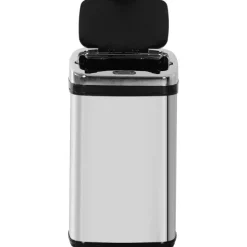 HOMCOM Edelstahl Automatik Sensor Mülleimer Abfalleimer IR Sensor mit/ohne Inneneimer rund viereckig (30L/viereckig)