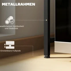 HOMCOM Mikrowellenregal erweiterbares 2-Stufig Mikrowellen Regal mit 3 Haken Küchenregal Stehend Küchen Organizer Mikrowellenständer Mikrowellenhalter Küchenaufbewahrung für Arbeitsplatte Schwarz