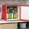 HOMCOM Mini-Gefrierschrank 35 L Gefrierbox elektrisch freistehend 45 W Mini Gefriertruhe Minikühlschrank 41dB -14 bis -24℃ 5-stufige Temperaturregelung 47 x 44,2 x 48,8 cm Rot
