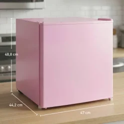 HOMCOM Mini-Gefrierschrank 35 L Gefrierbox elektrisch freistehend 45 W Mini Gefriertruhe Minikühlschrank 41dB -14 bis -24℃ 5-stufige Temperaturregelung 47 x 44,2 x 48,8 cm Rosa