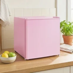 HOMCOM Mini-Gefrierschrank 35 L Gefrierbox elektrisch freistehend 45 W Mini Gefriertruhe Minikühlschrank 41dB -14 bis -24℃ 5-stufige Temperaturregelung 47 x 44,2 x 48,8 cm Rosa