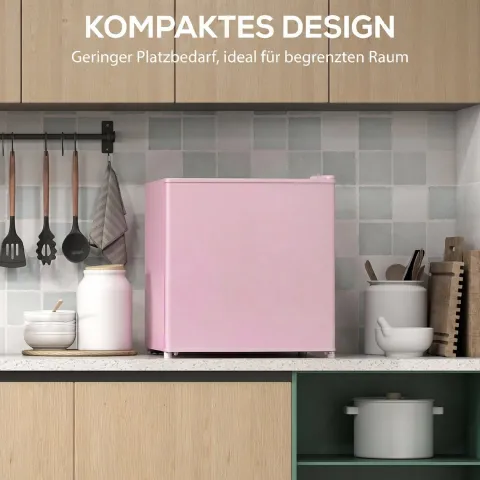 HOMCOM Mini-Gefrierschrank 35 L Gefrierbox elektrisch freistehend 45 W Mini Gefriertruhe Minikühlschrank 41dB -14 bis -24℃ 5-stufige Temperaturregelung 47 x 44,2 x 48,8 cm Rosa