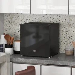 HOMCOM Mini-Gefrierschrank 35 L Gefrierbox elektrisch freistehend 45 W Mini Gefriertruhe Minikühlschrank 41dB -14 bis -24℃ 5-stufige Temperaturregelung 47 x 44,2 x 48,8 cm Schwarz