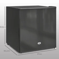 HOMCOM Mini-Gefrierschrank 35 L Gefrierbox elektrisch freistehend 45 W Mini Gefriertruhe Minikühlschrank 41dB -14 bis -24℃ 5-stufige Temperaturregelung 47 x 44,2 x 48,8 cm Schwarz