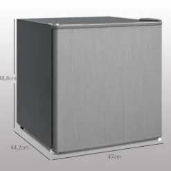 HOMCOM Mini-Gefrierschrank 35 L Gefrierbox elektrisch freistehend 45 W Mini Gefriertruhe Minikühlschrank 41dB -14 bis -24℃ 5-stufige Temperaturregelung 47 x 44,2 x 48,8 cm Grau