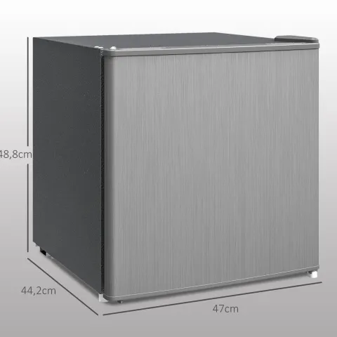 HOMCOM Mini-Gefrierschrank 35 L Gefrierbox elektrisch freistehend 45 W Mini Gefriertruhe Minikühlschrank 41dB -14 bis -24℃ 5-stufige Temperaturregelung 47 x 44,2 x 48,8 cm Grau
