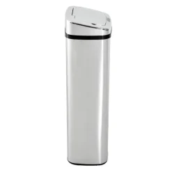 HOMCOM Mülleimer Automatik mit Sensor Abfalleimer Küche Edelstahl 50/68L Silber (50L)