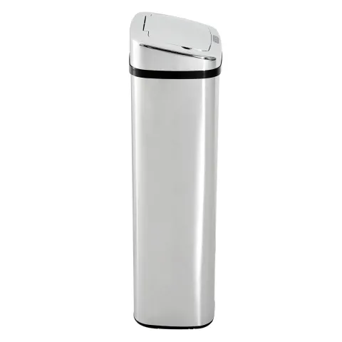 HOMCOM Mülleimer Automatik mit Sensor Abfalleimer Küche Edelstahl 50/68L Silber (50L)