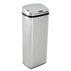 HOMCOM Mülleimer Automatik mit Sensor Abfalleimer Küche Edelstahl 50/68L Silber (50L)