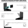 HOMCOM Mülleimer 20 L Treteimer mit Softclose-Deckel und Pedal Abfalleimerinkl. Inneneimer Abfallsammler, Edelstahl für Bad, Schlaf- oder Wohnzimmer, Schwarz, 21,5 x 37,2 x 57 cm
