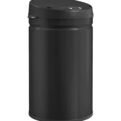 HOMCOM Mülleimer mit Sensor 30L Edelstahl Automatischer Leiser Mülleimer mit Soft-Close-Deckel, Bewegungssensor, Fingerabdruckresistente Abfalleimer für Büro, Schlafzimmer, Küchen Schwarz