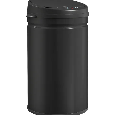 HOMCOM Mülleimer mit Sensor 30L Edelstahl Automatischer Leiser Mülleimer mit Soft-Close-Deckel, Bewegungssensor, Fingerabdruckresistente Abfalleimer für Büro, Schlafzimmer, Küchen Schwarz